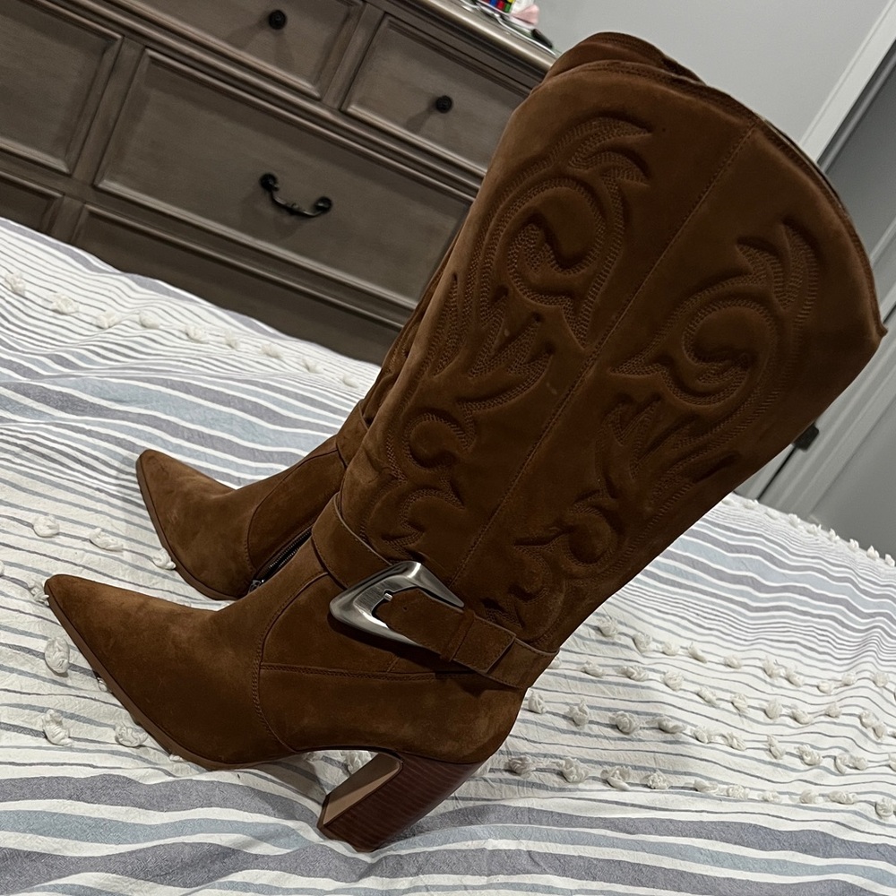 Vince Camuto Chestnut Heeled Boots